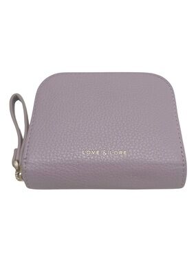 LOVE & LORE Leather Zip Wallet Lavender Size OS GUC